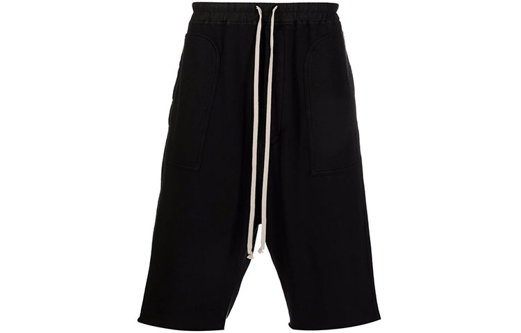 Order Rick Owens DRKSHDW FW21 Celana Pendek Santai Hitam Drop Crotch. DU02A3368F-09