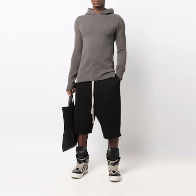 Rick Owens DRKSHDW FW21 Celana Pendek Santai Hitam Drop Crotch. DU02A3368F-09 Lookbook Rick Owens DRKSHDW FW21 Celana Pendek Santai Hitam Drop Crotch. DU02A3368F-09