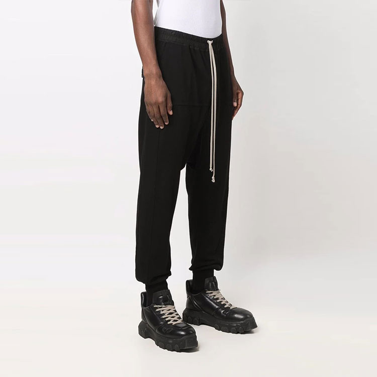 Purchase Celana Santai Rick Owens DRKSHDW FW21 Hitam Drop Crotch Drawstring DU02A3395RIG-09