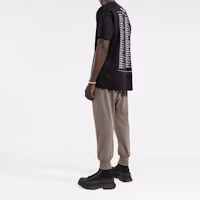 Shop Rick Owens DRKSHDW FW21 棕色抽繩休閒長褲 DU02A3395RIG-34