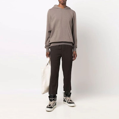 Rick Owens DRKSHDW FW21 Hoodie Coklat Kantong Solid. DU02A3289RIG-34 Lookbook Rick Owens DRKSHDW FW21 Hoodie Coklat Kantong Solid. DU02A3289RIG-34