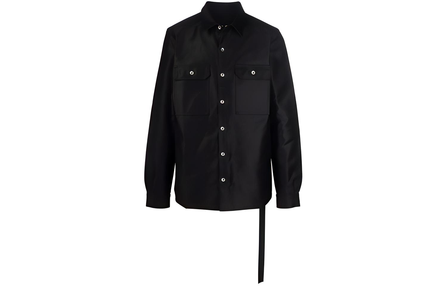 Rick Owens DRKSHDW FW21 Chest Pocket Loose Jacket Black DU01C6755SDO-09