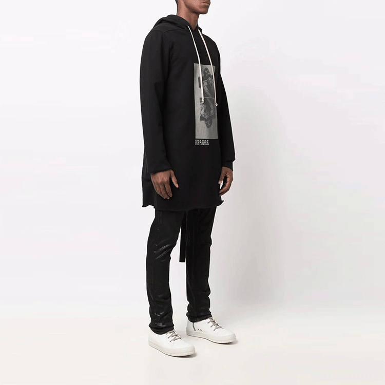 Purchase Rick Owens DRKSHDW FW21 印花連帽衫 黑色 DU02A3285FEP2-0961