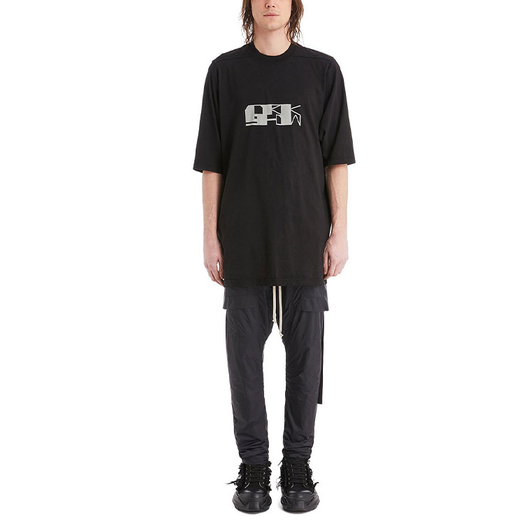 Shop Pantalones Negros Casuales Rick Owens DRKSHDW FW21 Knit Pocket con Cordón DU02A3376ND-09