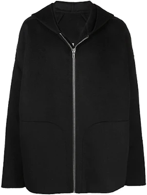 릭 오웬스 DRKSHDW FW21 피터 블랙 루즈핏 지퍼 후디 재킷 남성용 RU02A5779DD-09 Buy 릭 오웬스 DRKSHDW FW21 피터 블랙 루즈핏 지퍼 후디 재킷 남성용 RU02A5779DD-09