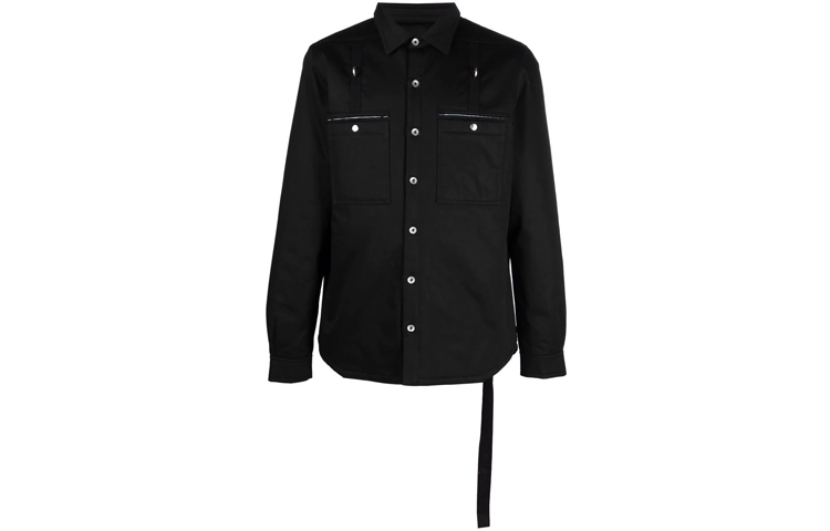 Order Rick Owens DRKSHDW FW21 单排扣黑色衬衫夹克. DU02A3755TW-09