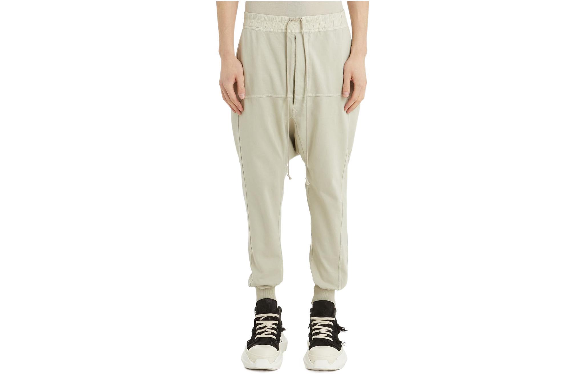 Rick Owens DRKSHDW FW22  Beige Drawstring Jogger Sweatpants. DU02B4395RIG-08