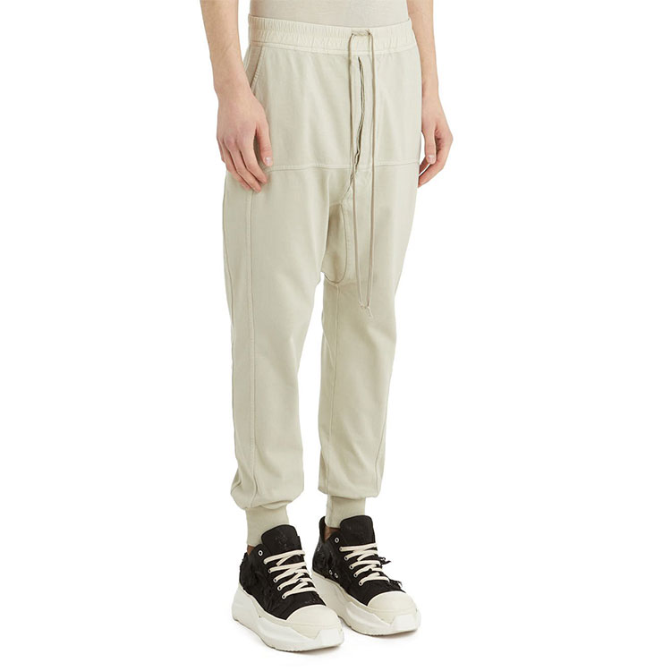 Purchase Rick Owens DRKSHDW FW22 Celana Sweatpants Jogger Beige dengan Tali Serut. DU02B4395RIG-08