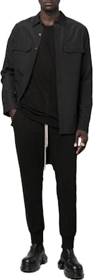 Rick Owens DRKSHDW FW22 Celana Casual Slim Fit Hitam Model Drop-Crotch. DU02B4395RIG-09 Lookbook Rick Owens DRKSHDW FW22 Celana Casual Slim Fit Hitam Model Drop-Crotch. DU02B4395RIG-09