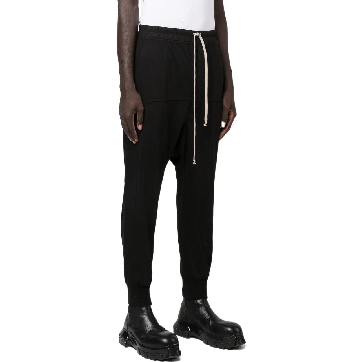 Purchase Rick Owens DRKSHDW FW22 Celana Casual Slim Fit Hitam Model Drop-Crotch. DU02B4395RIG-09