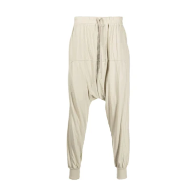 Rick Owens DRKSHDW FW22 Beige Drop Crotch Slim Fit Casual Pants . DU02B4395-RN