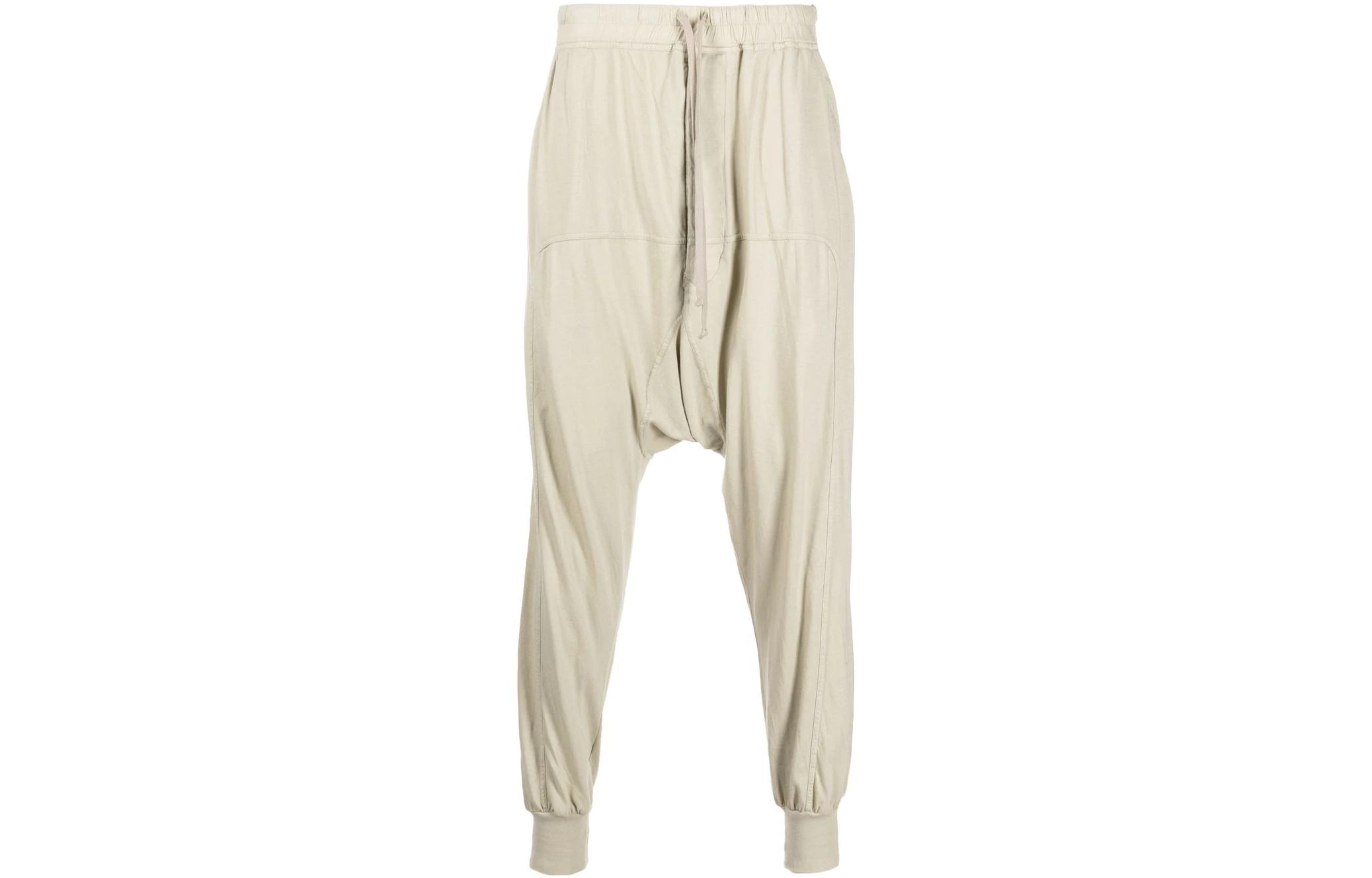 Order Rick Owens DRKSHDW FW22 Celana Kasual Beige Drop Crotch Slim Fit. DU02B4395-RN