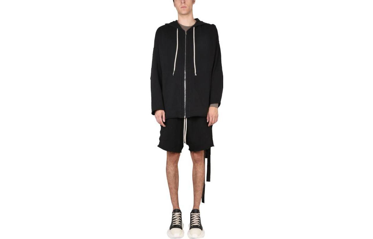 Rick Owens DRKSHDW FW22 Black Hooded Long Sleeve Jacket DU02B4275RI-G09
