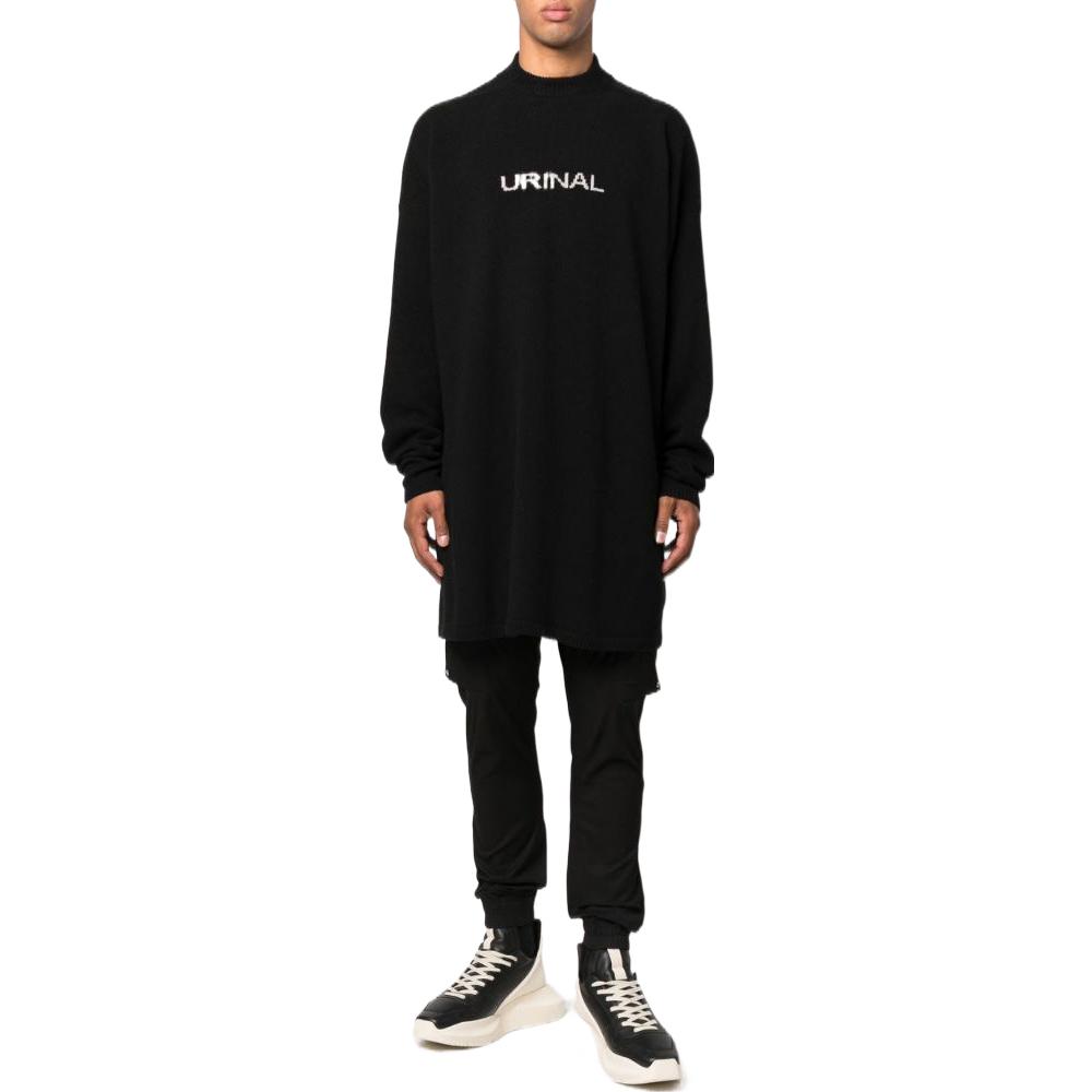 Lookbook Rick Owens DRKSHDW FW22 黑色字母提花羊绒针织毛衣 男装. RR02B2671WSBRU-0908