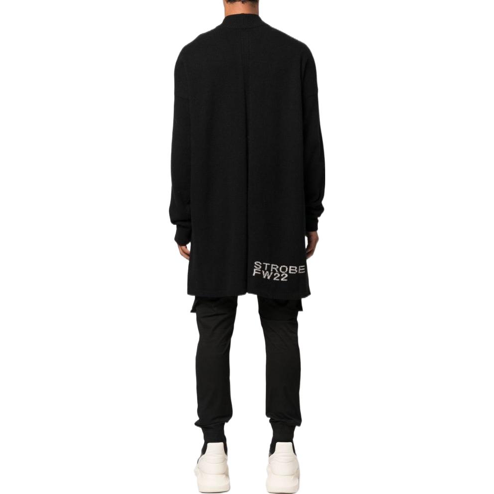 Shop Rick Owens DRKSHDW FW22 黑色字母提花羊绒针织毛衣 男装. RR02B2671WSBRU-0908