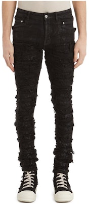 Rick Owens DRKSHDW FW22 男士黑色原边纽扣拉链牛仔裤 DU02B4364SBFLS-09 Buy Rick Owens DRKSHDW FW22 男士黑色原边纽扣拉链牛仔裤 DU02B4364SBFLS-09