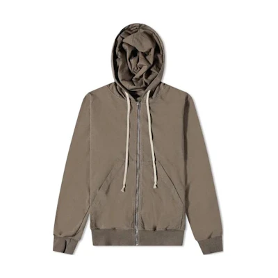 Rick Owens DRKSHDW FW22 Brown Zip Hoodie Long Sleeve Solid Color DU02B4276RIG-34