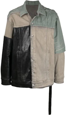 Rick Owens DRKSHDW FW22 Colorblock Button-Up Long Sleeve Shirt Jacket DU02B4761SCOMW138100 Buy Rick Owens DRKSHDW FW22 Colorblock Button-Up Long Sleeve Shirt Jacket DU02B4761SCOMW138100