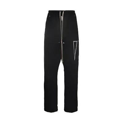 Rick Owens DRKSHDW FW22 Graphic Print Straight-Leg Pants Black DU02B4377MUEH-109