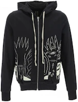 Rick Owens DRKSHDW FW22 Hand-Painted Graffiti Print Zip Hoodie Black Mens DU02B42763-09 Rick Owens DRKSHDW FW22 Hand-Painted Graffiti Print Zip Hoodie Black Mens DU02B42763-09