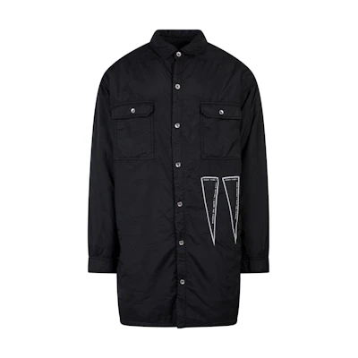 Rick Owens DRKSHDW FW22 Long Shirt Jacket Black DU02B4753NDEH1-09