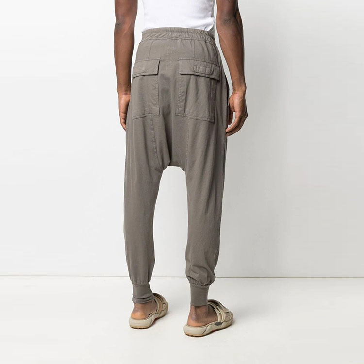 Shop 瑞克欧文斯DRKSHDW FW22宽松版标志抽绳裤棕色 DU21S2395RN-34