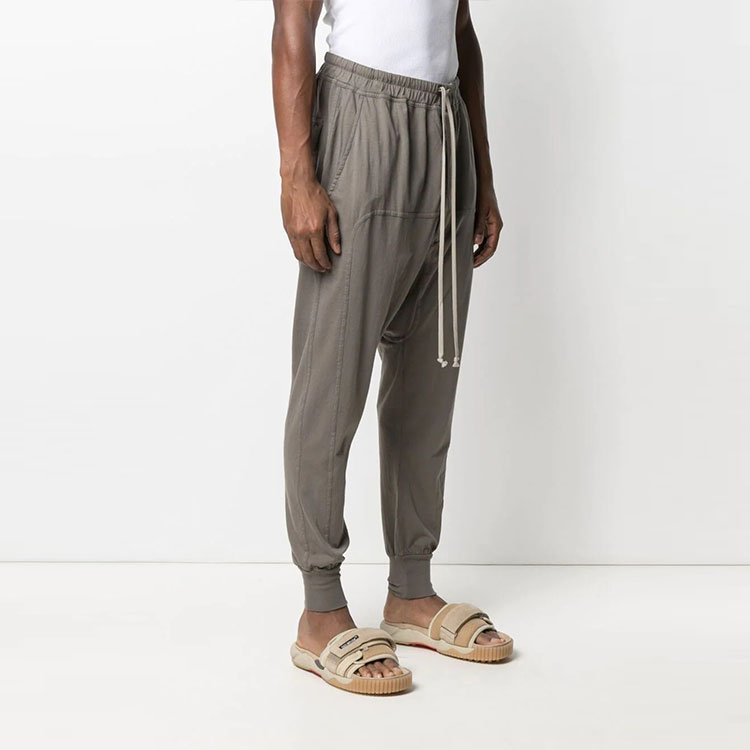 Purchase 瑞克欧文斯DRKSHDW FW22宽松版标志抽绳裤棕色 DU21S2395RN-34