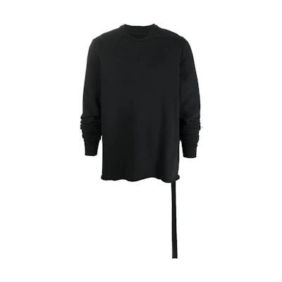 Rick Owens DRKSHDW FW22 Monochrome Ribbed Pullover Sweatshirt Black DU02B4279F-09