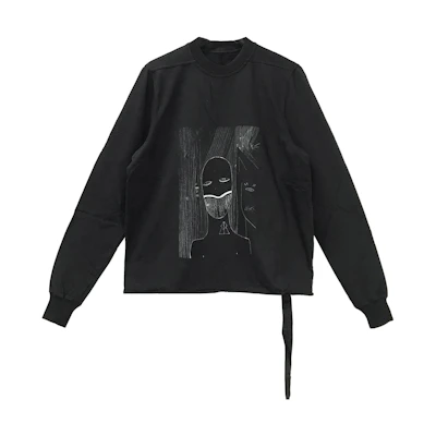 Rick Owens DRKSHDW FW22 Sketch Print Black Crewneck Sweatshirt Unisex DS02B4221RIGEP2-0908PO