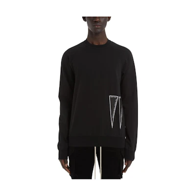 Rick Owens DRKSHDW FW22 Solid Print Long Sleeve Tee Black DU02B4271RIGEH1-09