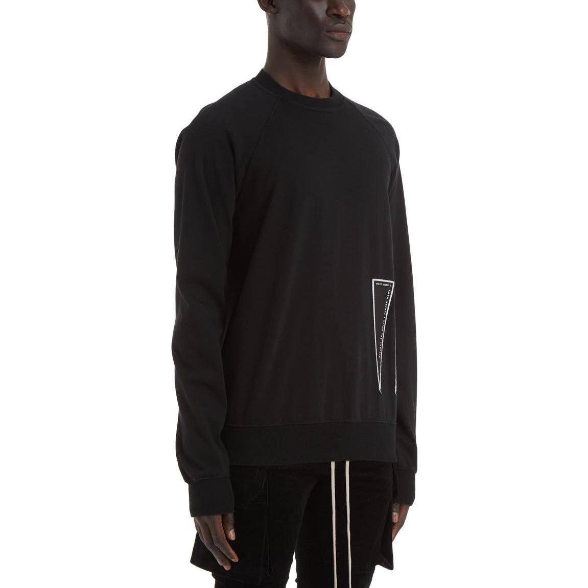 Purchase Rick Owens DRKSHDW FW22 Kaos Lengan Panjang Hitam Solid Print DU02B4271RIGEH1-09