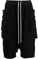 Order Rick Owens DRKSHDW FW23 黑色抽繩休閒短褲 DU02C5382-F-09