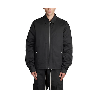 Rick Owens DRKSHDW FW23 Black Solid Pointed Collar Long Sleeve Jacket DU02C5783TW-09