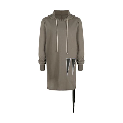 Rick Owens DRKSHDW FW23 Grey Cotton Patch Hoodie Men’s DU02B4285RIGEH1-34