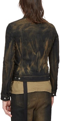 里克欧文斯DRKSHDW FW23 Luxor卡车夹克 泥洗弹力牛仔 男士多色 DU02C5751SDM-84 Details for 里克欧文斯DRKSHDW FW23 Luxor卡车夹克 泥洗弹力牛仔 男士多色 DU02C5751SDM-84