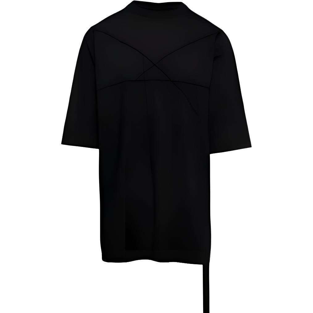 Rick Owens DRKSHDW FW23 Solid Color Oversized Black Crewneck T-Shirt DU02C5274RNET1-09