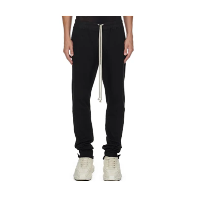 Rick Owens DRKSHDW FW24 Black Elastic Waist Casual Pants with Side Pockets DU02D2392RIG-09