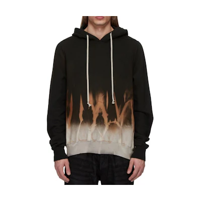 Rick Owens DRKSHDW FW24 Black Graphic Hoodie Long Sleeve Sweater. DU02D2282FSUN-0983