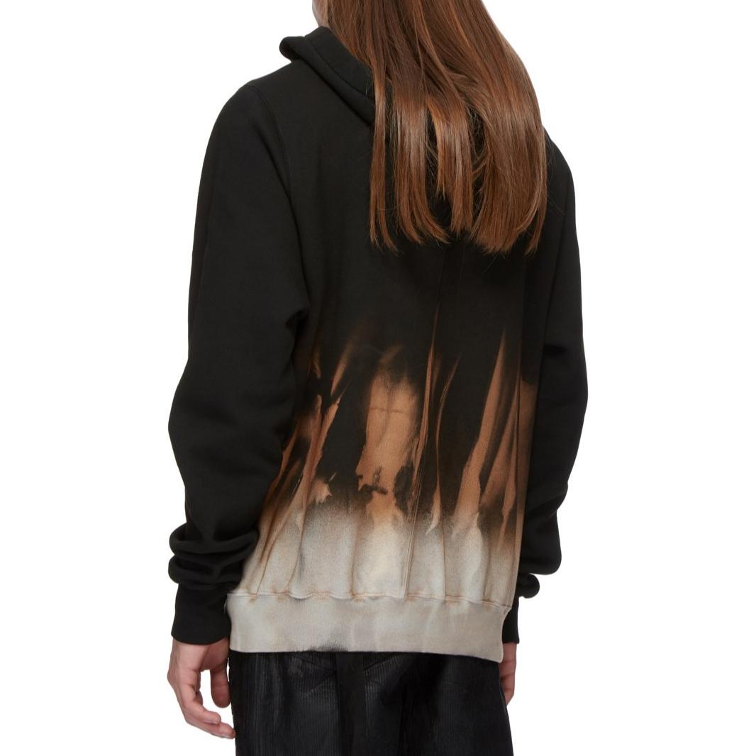 Lookbook 瑞克欧文斯DRKSHDW FW24黑色印花连帽长袖毛衣。 DU02D2282FSUN-0983