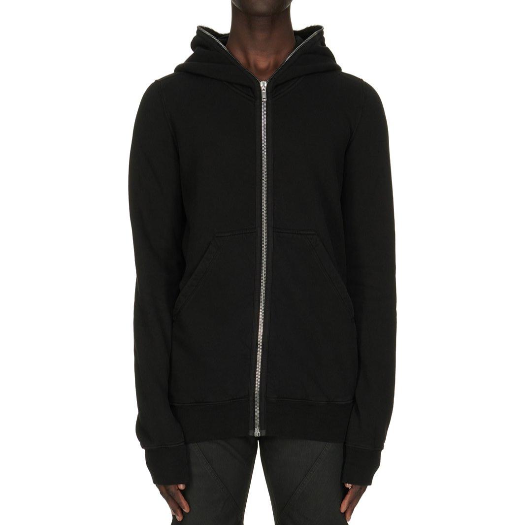 Rick Owens DRKSHDW FW24 Black Hooded Zip-Up Long-Sleeve Hoodie DU02D2291F-09