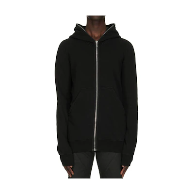 Rick Owens DRKSHDW FW24 Black Hooded Zip-Up Long-Sleeve Hoodie DU02D2291F-09