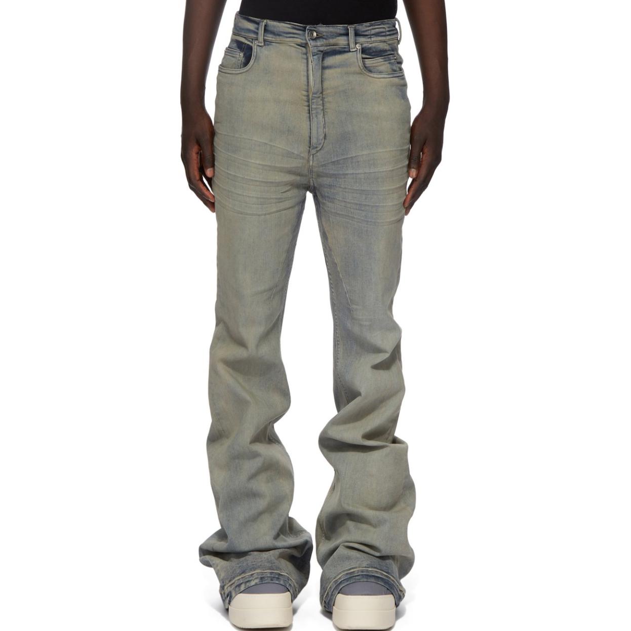 Rick Owens DRKSHDW FW24 High-Waisted Slim Fit Denim Pants Sky Blue Men’s Jeans DU02D2365SKY-46