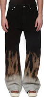 Order Rick Owens DRKSHDW FW24 男款黑色鉚釘中腰寬鬆牛仔褲 DU02D2351BSUN-0983