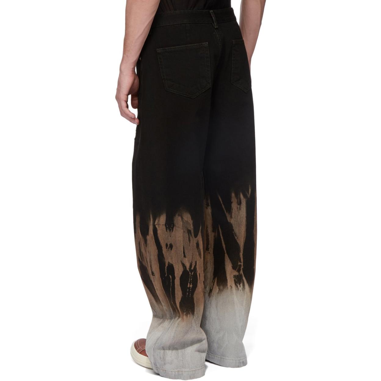 Lookbook Rick Owens DRKSHDW FW24松紧中腰黑色铆钉牛仔裤男装 DU02D2351BSUN-0983