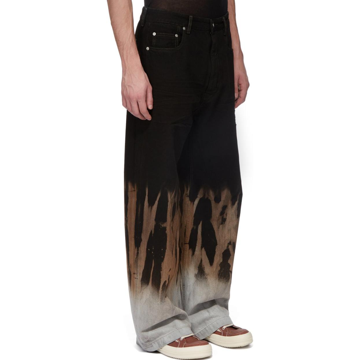 Purchase Rick Owens DRKSHDW FW24松紧中腰黑色铆钉牛仔裤男装 DU02D2351BSUN-0983