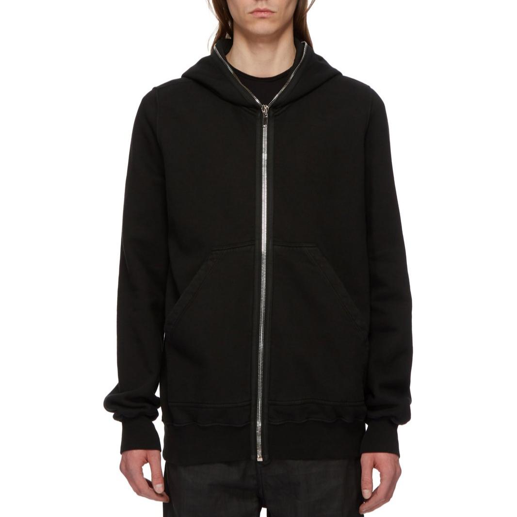 Order Rick Owens DRKSHDW FW24男士黑色宽松连帽拉链卫衣 DU02D2283F-09