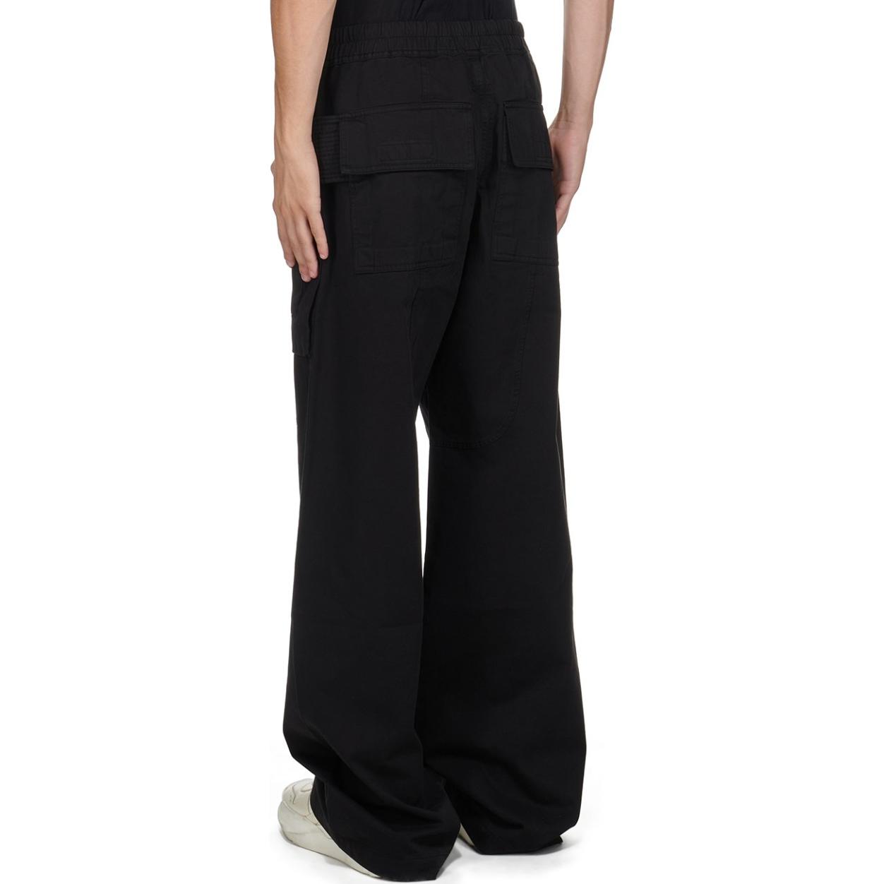 Lookbook Rick Owens DRKSHDW Seluar Hitam Lelaki Fit Santai Elastik Pinggang FW24 DU02D2394TW-09