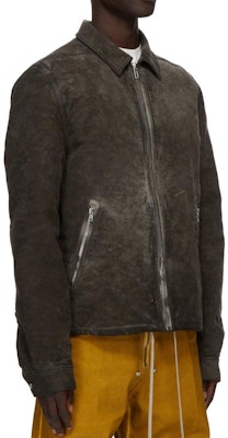 Rick Owens DRKSHDW FW24 男士深灰色软拉链口袋棉夹克 DU02D2783MO-34 Details for Rick Owens DRKSHDW FW24 男士深灰色软拉链口袋棉夹克 DU02D2783MO-34