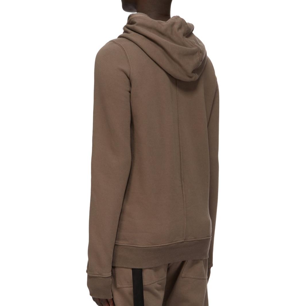 Lookbook Rick Owens DRKSHDW FW24 男士深灰色条纹拉链连帽衫 DU02D2291F-34
