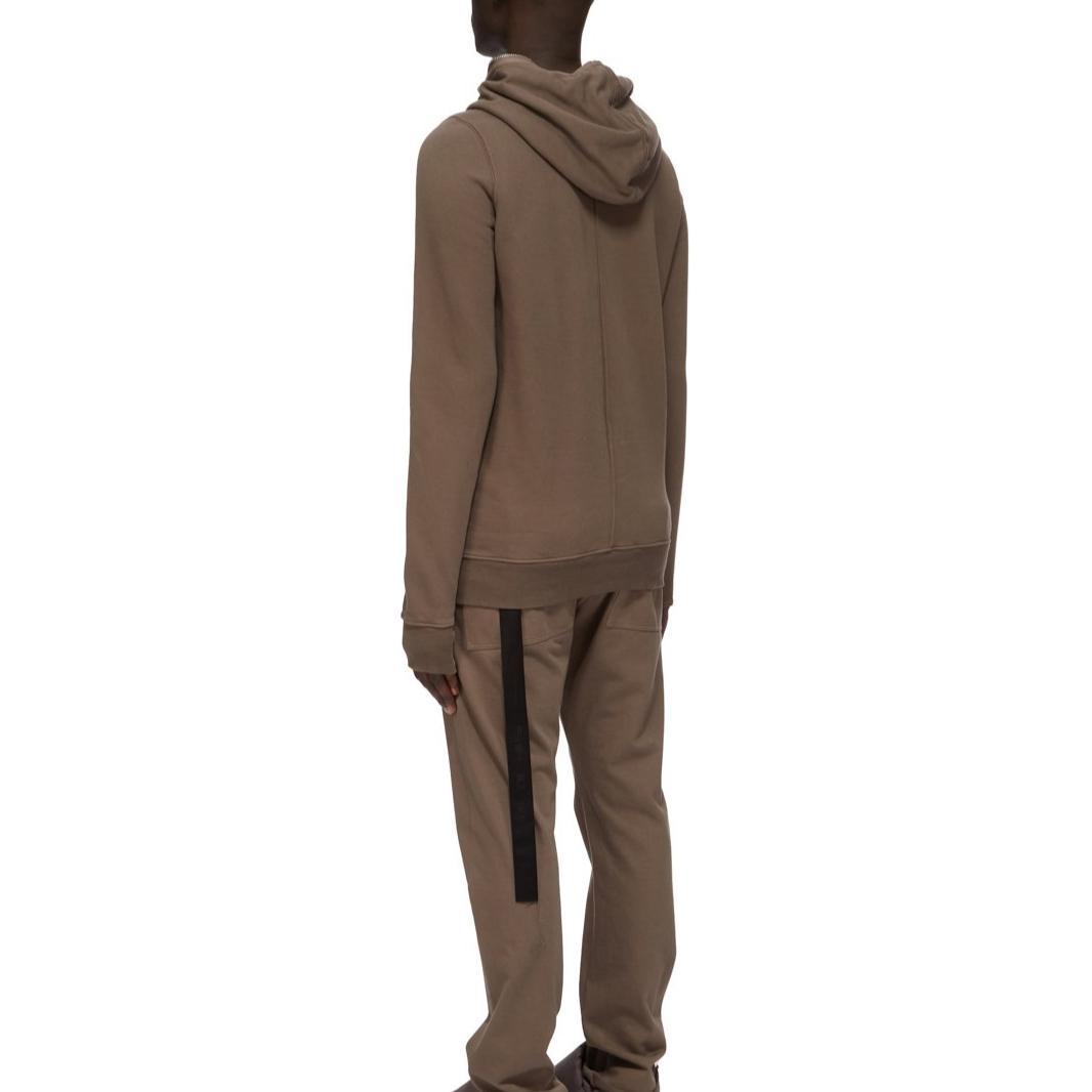 Purchase Rick Owens DRKSHDW FW24 男士深灰色条纹拉链连帽衫 DU02D2291F-34